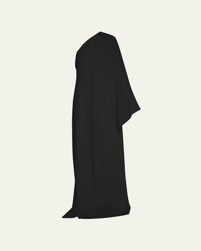 Sparrow Draped One-Shoulder Silk Gown